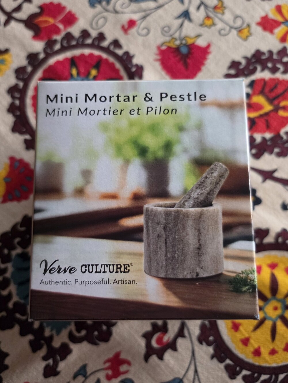 Verve Culture Mini Marble Mortar & Pestle - Gray
